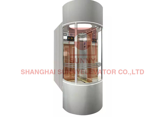 Ascenseur panoramique en verre de passager de VVVF avec le dispositif 1,0 de décélération - 2.0m/s