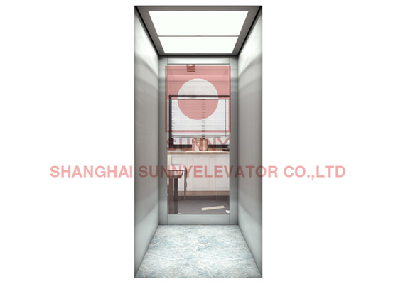 Ascenseur de luxe de villa d'acier inoxydable avec le plancher 0.4m/S de PVC
