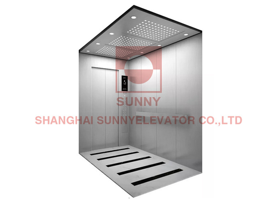 ascenseur médical de lit d'acier inoxydable de miroir d'ascenseur de passager de l'hôpital 1600KG 1.75m/S