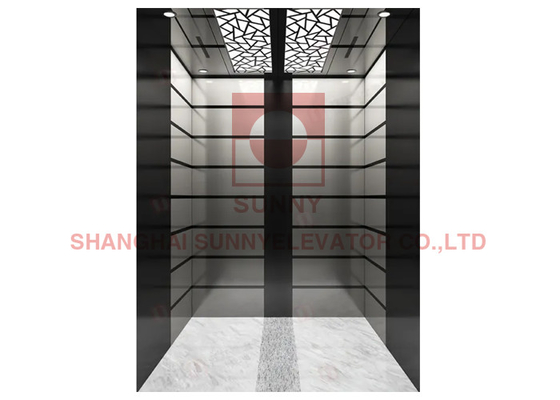 Rendement énergétique de l'ascenseur 0.4m/s d'ascenseur de passager de personne d'acier inoxydable 6