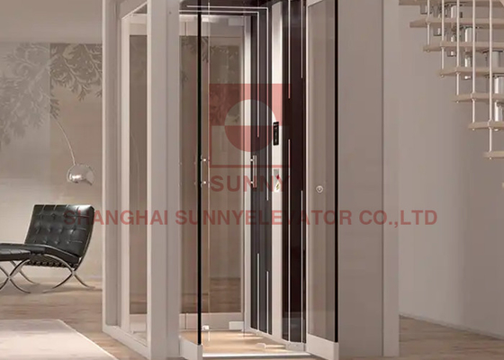 Ascenseur en verre de luxe d'ascenseur hydraulique avec l'alliage d'acier inoxydable et d'aluminium de haute qualité