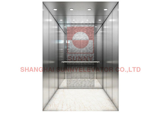 LA CHINE Ascenseur de passagers en acier inoxydable 304 avec système de contrôle VVVF et capacité de charge de 1600 kg fournisseur
