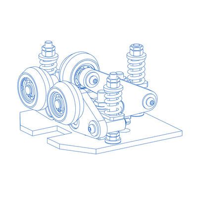 PU Material Elastic Roller Guide Shoes Elevator Repair Parts