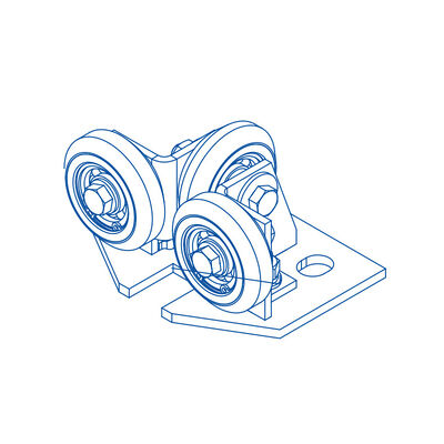 Diamètre de roue de 50 mm pour guides à rouleaux fixes, pièces d'ascenseur