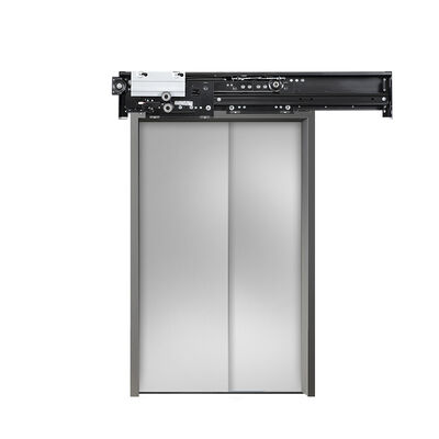 ≤ DC110V Voltage 2 feuilles ouverture latérale type à l'épreuve du feu Porte d'atterrissage pour ascenseur