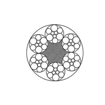 LA CHINE Steel Wire Rope 6x7/6x9W, Galvanized Or Ungalvanized, FC/IWS Core, 1.8-36mm, 1570-1870 MPa fournisseur