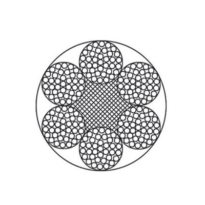 LA CHINE Elevator Round Steel Wire Rope 6x37, Fiber/Steel Core, Galvanized Surface, 1570-1870MPa For Hoisting fournisseur