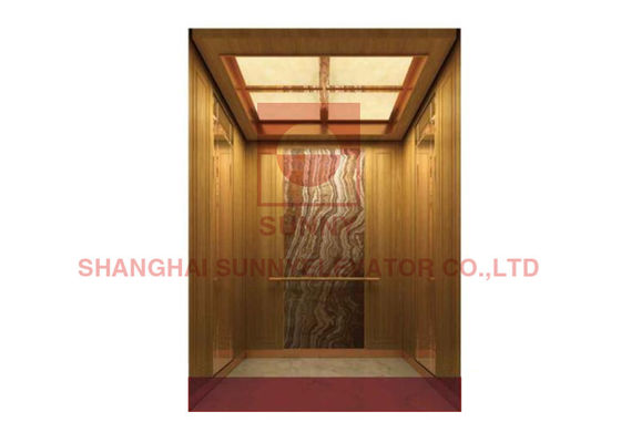 Ascenseurs à la maison résidentiels commerciaux en bois Rose Gold du délié 2.0m/S de placage