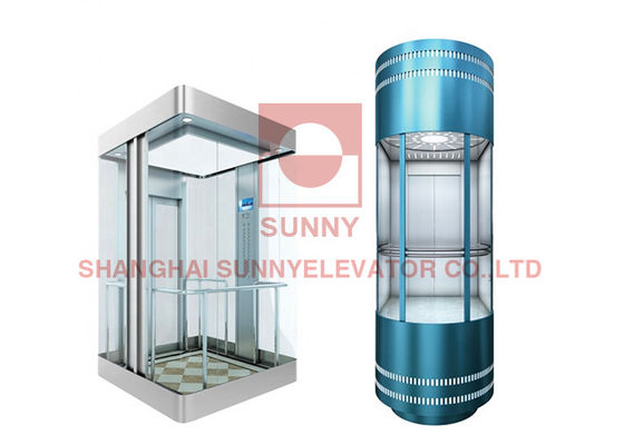 Ascenseur d'observation de panneau en verre d'acier inoxydable capacité de 13 personnes