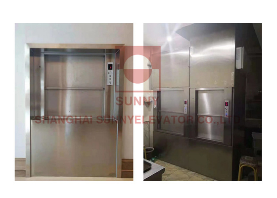 0.4m/S Cuisine Aliments Dumbwaiter Ascenseur Avec technologie de modulation de fréquence VVVF