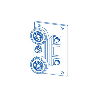 Chaussures de guidage à rouleaux pour sac à dos d'ascenseur avec pièces de rechange en PU pour ascenseur
