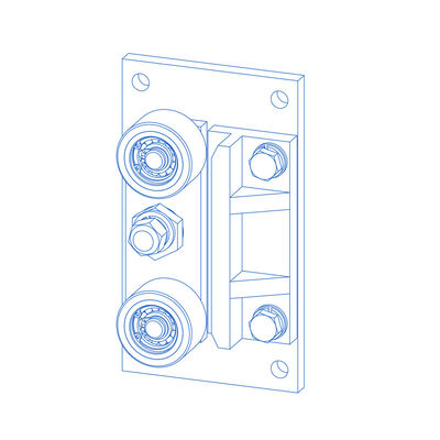 Chaussures de guidage à rouleaux pour sac à dos d'ascenseur avec pièces de rechange en PU pour ascenseur