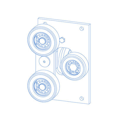 Chaussures de guidage à rouleaux pour sac à dos d'ascenseur avec pièces de rechange en PU pour ascenseur