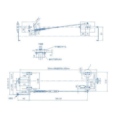 Dispositif de liaison de sécurité d'ascenseur avec forme à double traction et force de levage de 150 ~ 200 N - Garantie de 12 mois