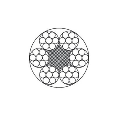 Ungalvanized Steel Wire Rope 6×9W+IWS, 12mm, Minimum Breaking Load 86.3 KN, For Slope Well Winching fournisseur