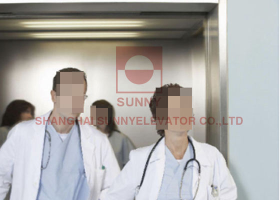empreinte digitale de passager de 1600kg LMR anti d'ascenseur sans engrenages d'hôpital