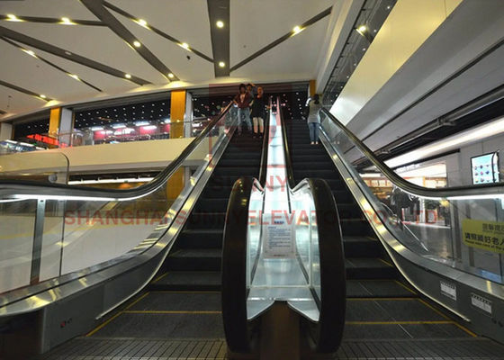 Trois cascades VVVF Escalator commercial avec une structure en acier inoxydable 304 et une vitesse de 0,5 m/s