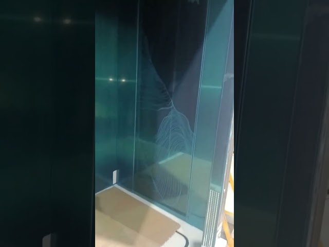 ascenseur 1600kg en verre panoramique guidé pour le centre commercial